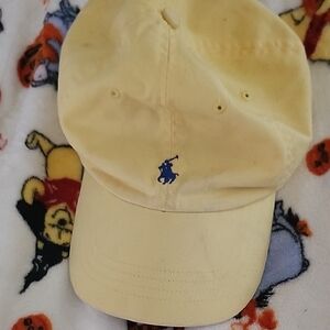 Ralph Lauren Pale Yellow Polo Cap with Navy Logo
